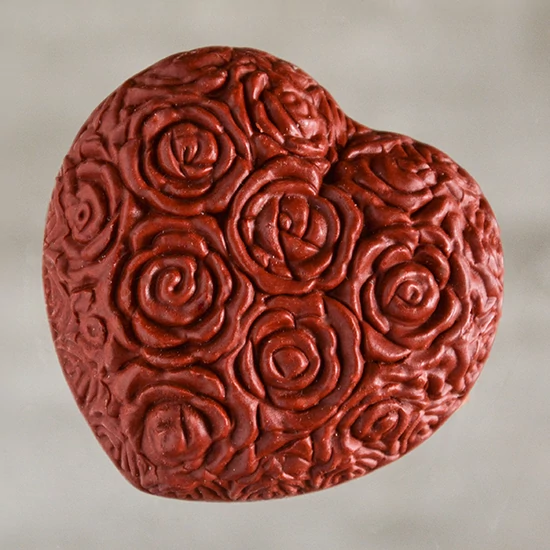 Kecsketejes natúr szappan virágos szív 