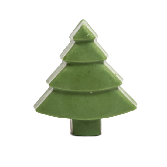Fenyő alakú kecsketejes zöldalgás szappanka karácsonyi illattal