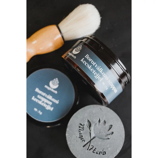 Borotválkozó szappan kecsketejjel zárható dobozban