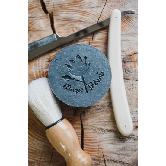 Borotválkozó szappan kecsketejjel zárható dobozban