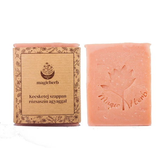 Kecsketej szappan rózsaszín agyaggal