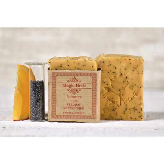 Narancs-Mák szappan kecsketejjel