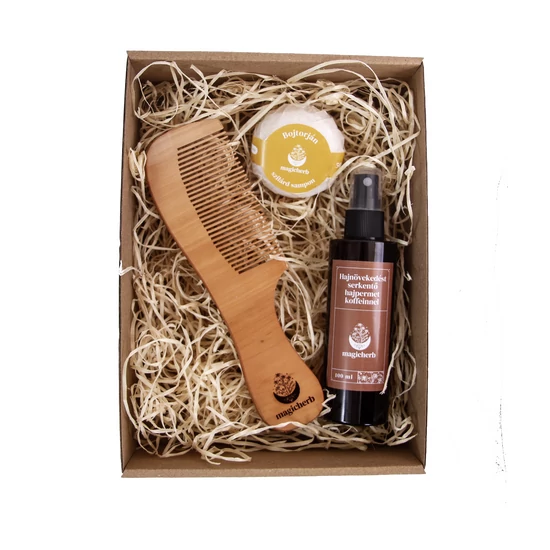 Egészséges fürtök hajnövekedést serkentő hajápoló ajándékcsomag